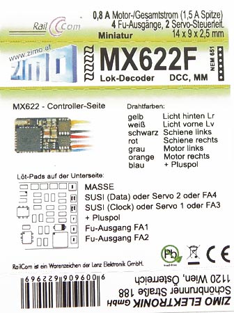 Zimo-elektronik MX622F.    MX622F   . DCC. , , N