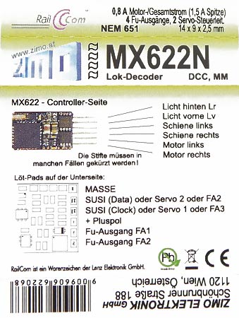 Zimo-elektronik MX622N.    MX622N   . DCC. , , N